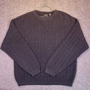 VTG Bill Blass Men Chunky Sweater 2XL Hand Framed Heathered Eclectic Grandpacore
